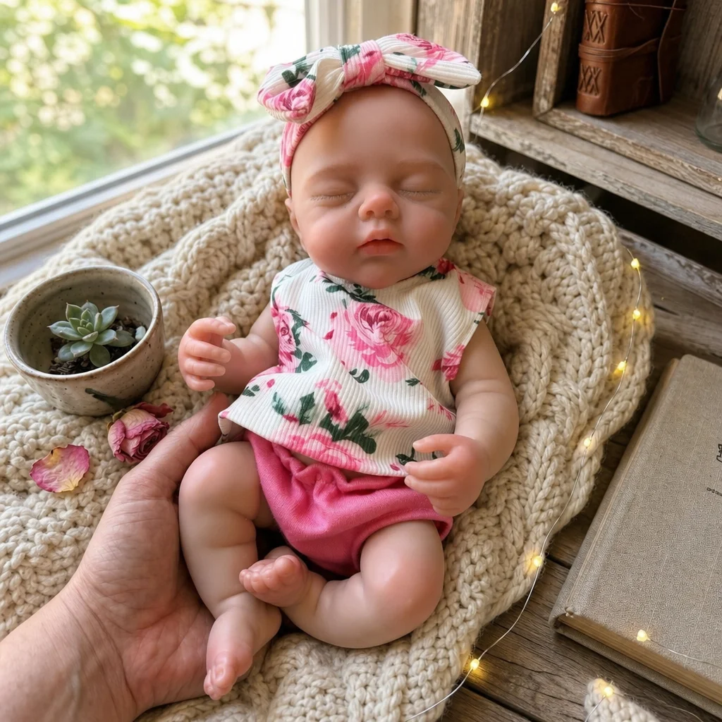 Boneca Reborn de 13 Polegadas, - Reborn Baby Doll Silicone Realistic avaliação e preço