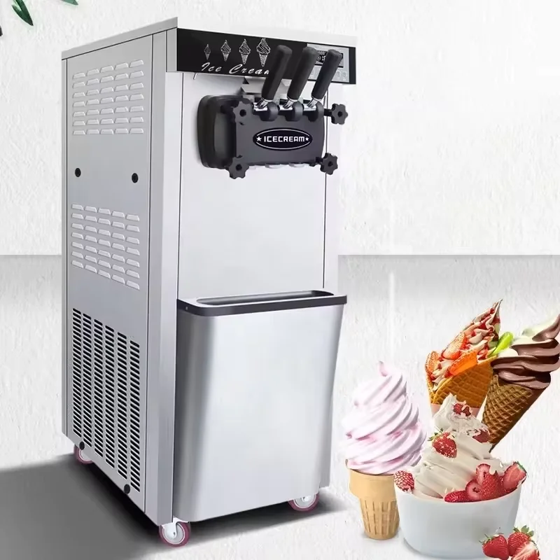 Automatic Soft Service Ice Cream Machine New Household Yogurt Milk Chocolate Sanwei Restaurant High-quality Motor