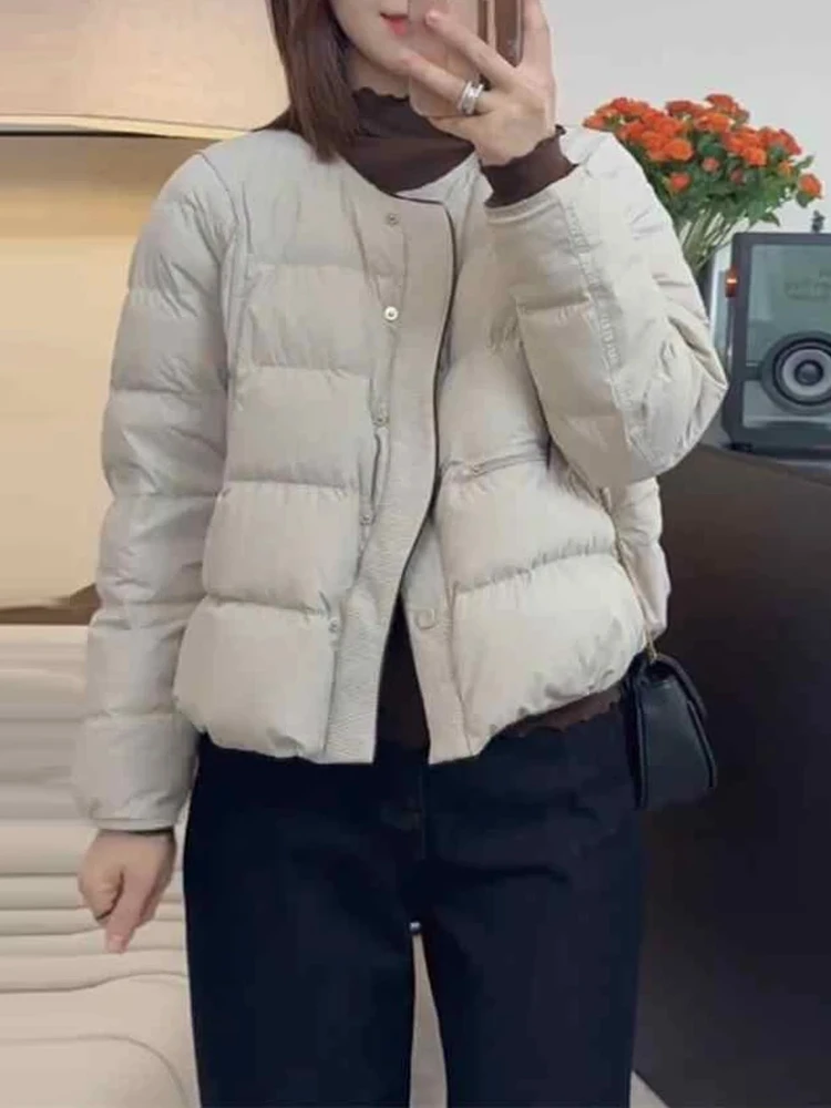 

Новинка 2026: Женское утепленное пальто из хлопка свободного кроя, скрывающее недостатки фигуры, премиум-класса