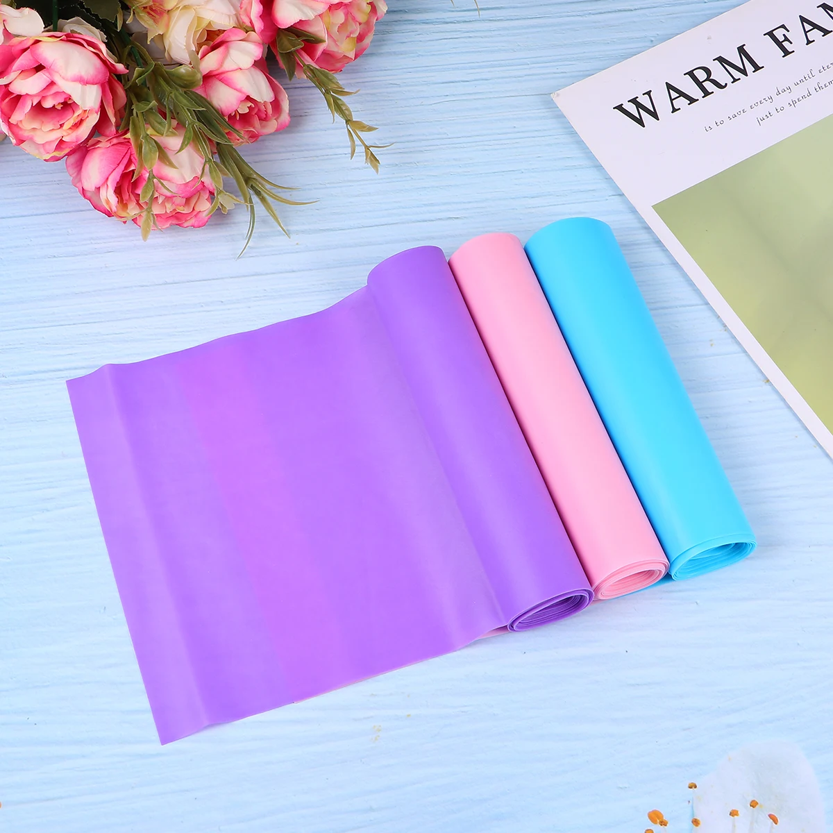 

3Pcs Yoga Belt Exercise Band Strong Durable for Difficult Poses and Home Workout Pink Purple Blue Yoga Strap Stretch Band