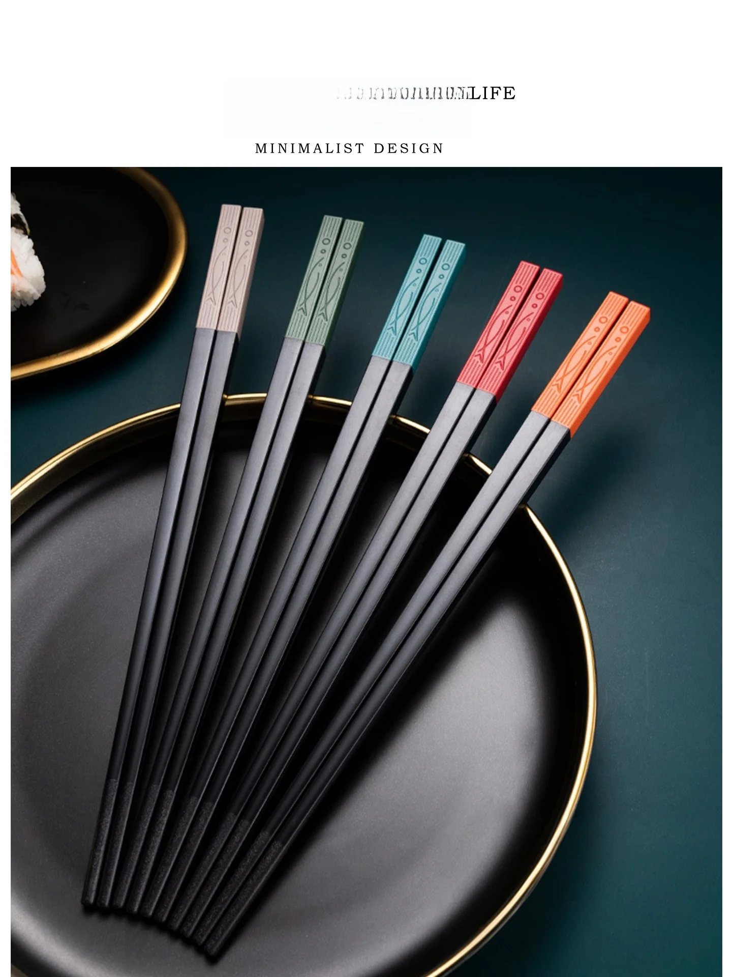 Tlife Anti-Slip High-Temperature Resistant Japanese Sle Individual Chopstis Dining Utensils Household ential