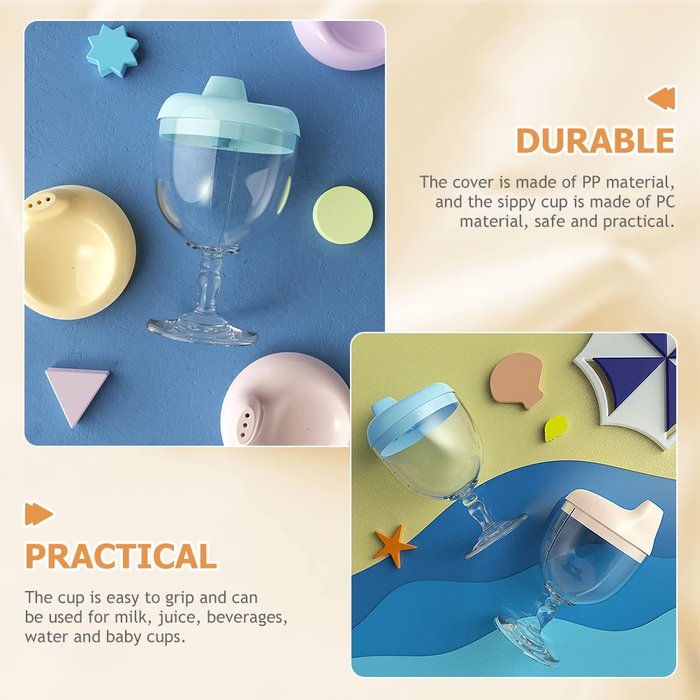 

150Ml Wine Glass Sippy s Spill Proof Drinking Cup Toddler Training Cup Leakproof Water Bottle Pp Cover Pc Material Easy