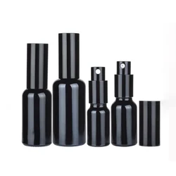 5ml-100ml Black Plating Cosmetic Spray Bottle Glass Essential Oil Bottle Lotion Makeup Refillable Bottles