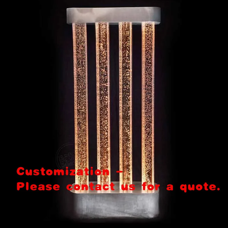 custom.Wedding Party Decoration and Acrylic square Bubble Tube Led Changing Color Intelligent Curtain Wall