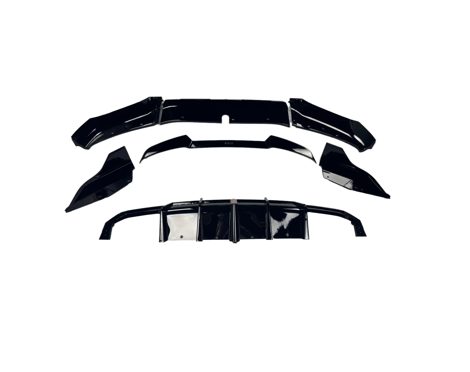 Per BMW X1 U11 TN Style ABS Materiale nero Kit corpo labbro anteriore minigonna laterale diffusore