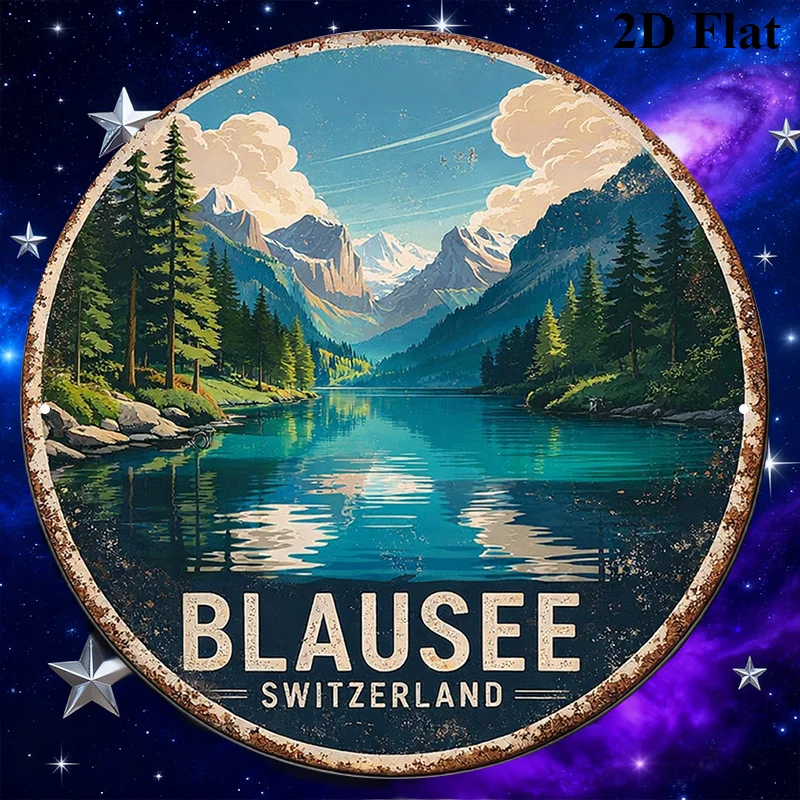 1pc, 20.32*20.32 cm Round Sign, Vintage Decorative Plaque about 