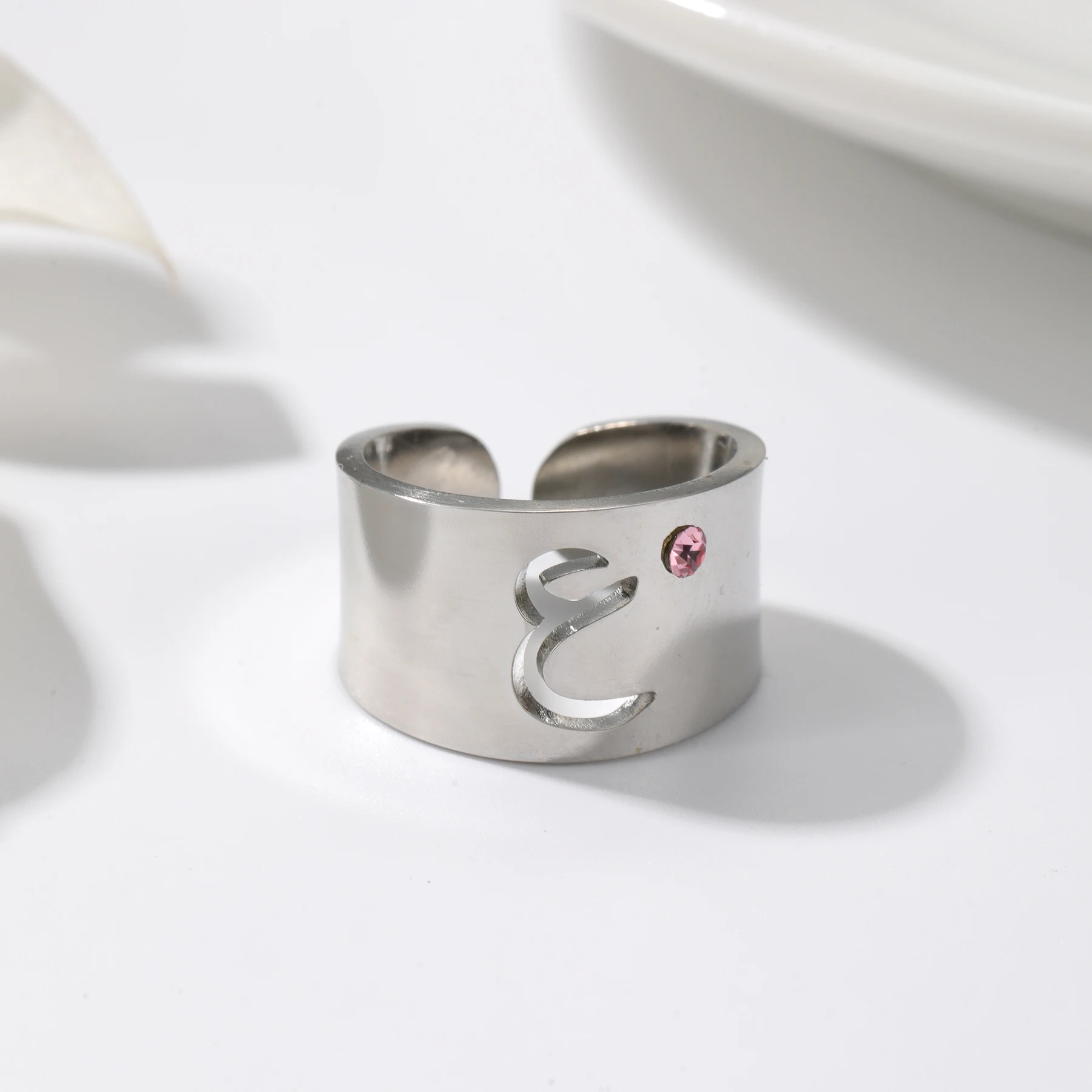 

Qitian Stainless Steel Promise Ring Birthstone Diamond Couple Engagement Ring Boyfriend Husband Gift Non-Adjustable Rings Unique