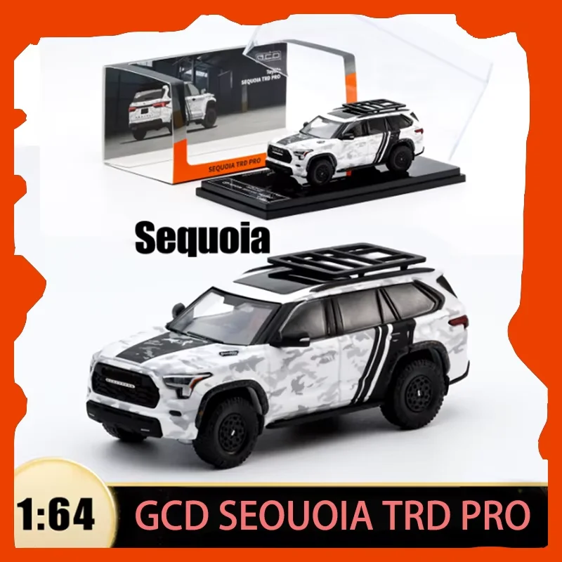 

Масштабная модель автомобиля GCD 1:64 SEOUOIA TRD PRO из металлического сплава, имитация, коллекционная, для демонстрации, сувенир, подарок для хобби