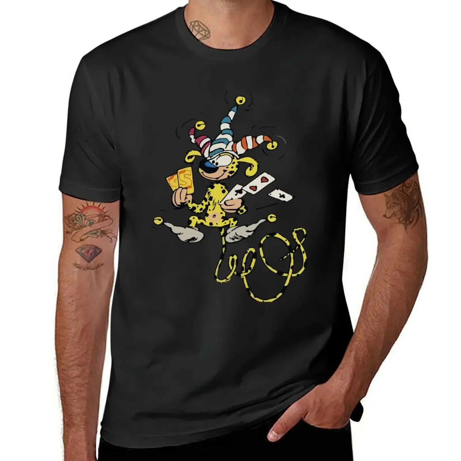 Marsupilami playing cards T-Shirt oversize t-shirts man anime t shirts fruit of the loom mens t shirts