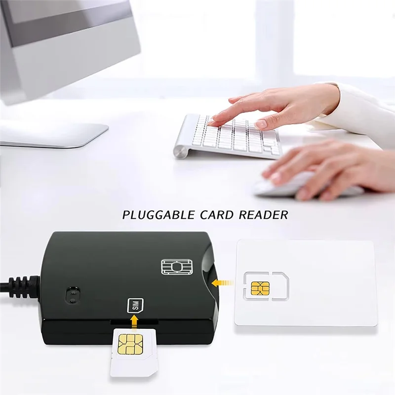 

BTLIFE-External Card Reader USB 2.0 General Smart Card Reader USB Smart Card Reader Accessories