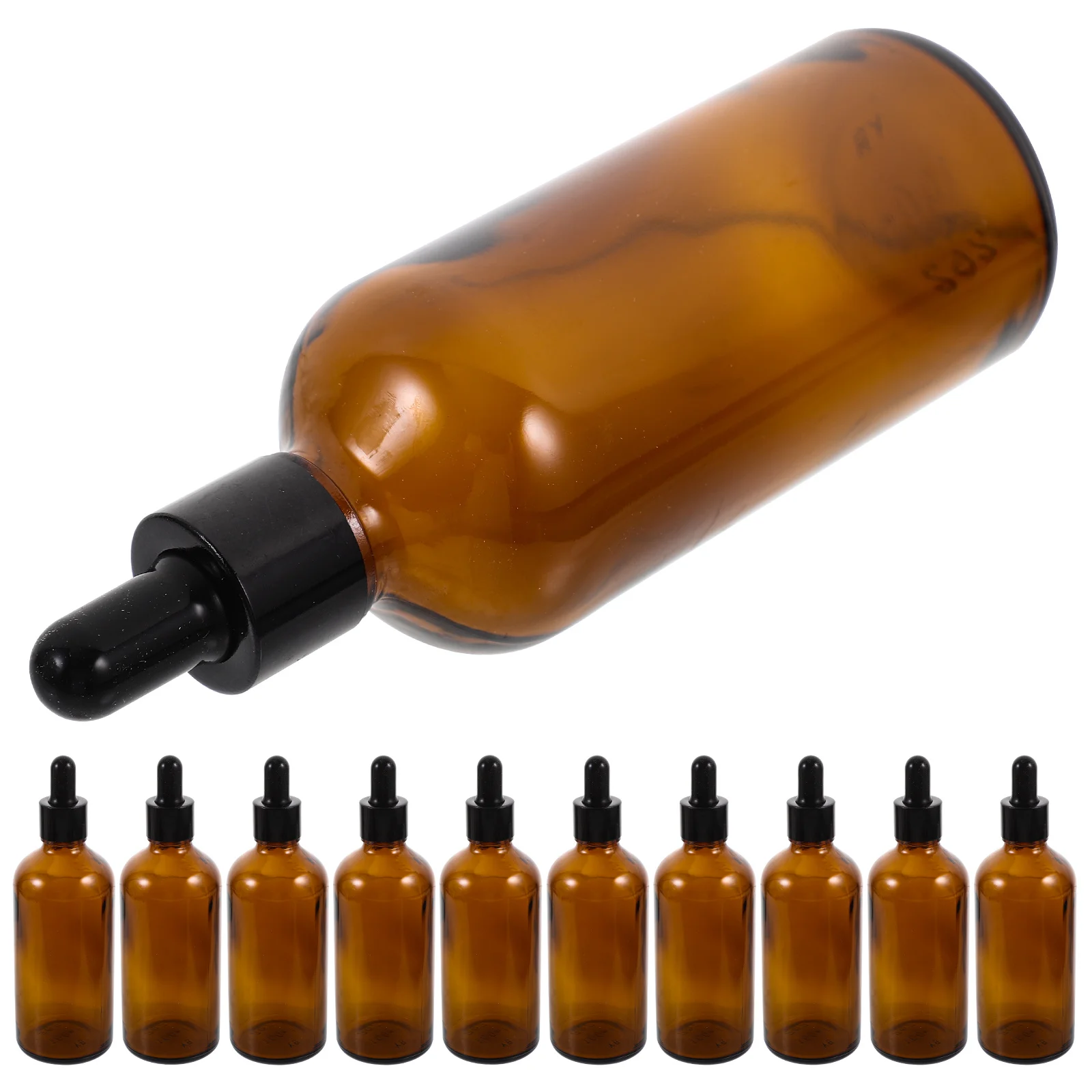 

10Pcs Durable Portable Glass Bottles 100ml Essential Oil Makeup Toner Containers Safe Lightweight Travel Makeup Bottle