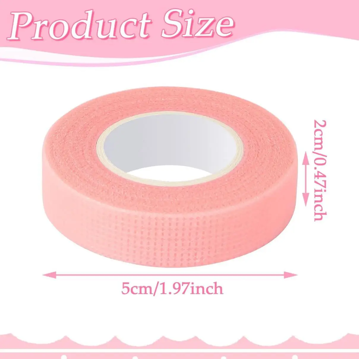 6/12/24/48 Rolls Pink Eyelash Extension Paper Tape Lint Breathable Non-woven Cloth Adhesive Tape For False Lashes Patch Supply