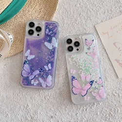 For Huawei Nova 11 Pro 10 9 SE 8SE 7i 7SE 6SE Case Glitter Liquid Quicksand Summer Flamingo Coconut Tree Cover