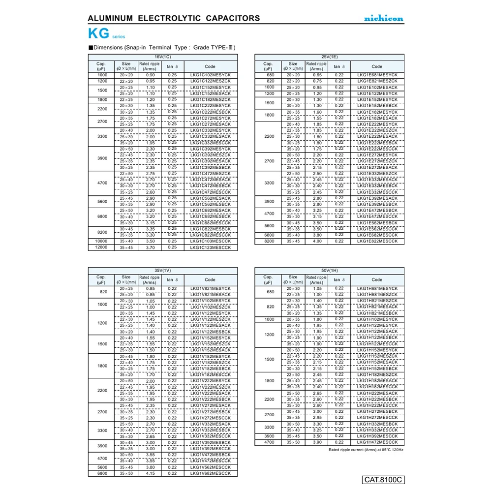 2 قطعة-10 قطعة Nichicon KG نوع I 35 فولت 6800 فائق التوهج 35 فولت 22x40 مللي متر 85 درجة المكثفات الملعب 10 مللي متر تصفية الصوت المكثفات كهربائيا