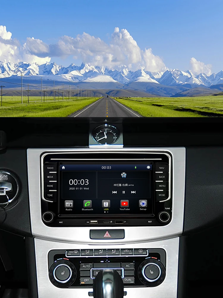 Android Auto Carplay New Car Radio Cd Dvd Tv Vw Golf 5 6 Jetta Cc Polo Passat B5 B6 Mk5 Mk6 Tiguan Dashboard