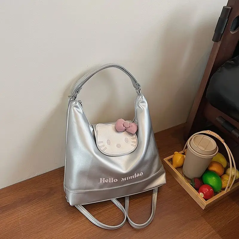 

Kitty Cute Shoulder Bag Hello Kitty Shoulder Bag Large Capacity Fashion Sweet Style Student Girl Shop Tote Bag Shoulder Bag New