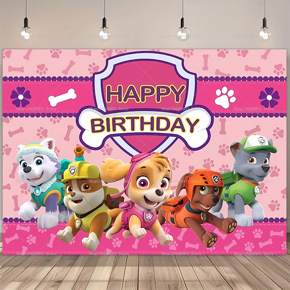 Pet Supplies Warehouse - Tło urodzinowe z Psią Patrolką, baner