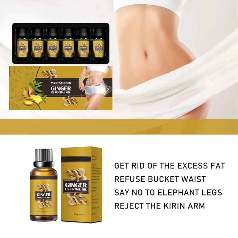 حرق الدهون رقيقة الساق الخصر زيت التدليك النحيف كامل الجسم سليم زيوت التدليك النباتية مكافحة الشيخوخة زيت الزنجبيل الطبيعي التخسيس الزيوت الأساسية