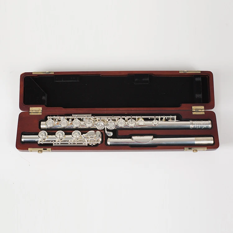 Accept OEM Loud Music Silver High Quality Cheap 17 Perforated Design Flute