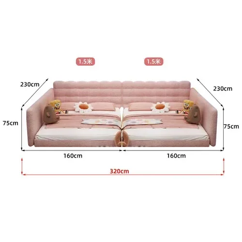 Multifuncional simples tatami confortável apartamento criança guardrail cama super princesa letto matrimoniale móveis modernos