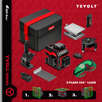 YEVOLT YVGLL4XS12 12-Line Dual-Power Self-Leveling Laser Level 30m Range High-Accuracy Plumb Level Switchable Home Improvement