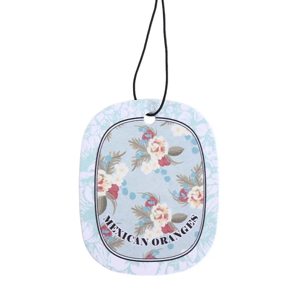 Paper Car Fragrance Hanging Decoration Ellipse Car Aromatherapy Rearview Mirror Pendant Long-lasting Not Pungent
