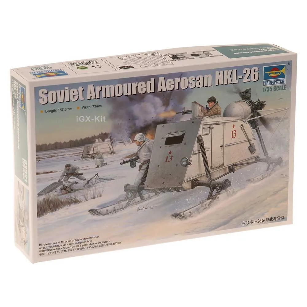 Trumpeter 02321 1/35  Soviet NKL26 NKL-26 Armored Aerosan Military Gift Plastic Assembly Model Toy Building Kit