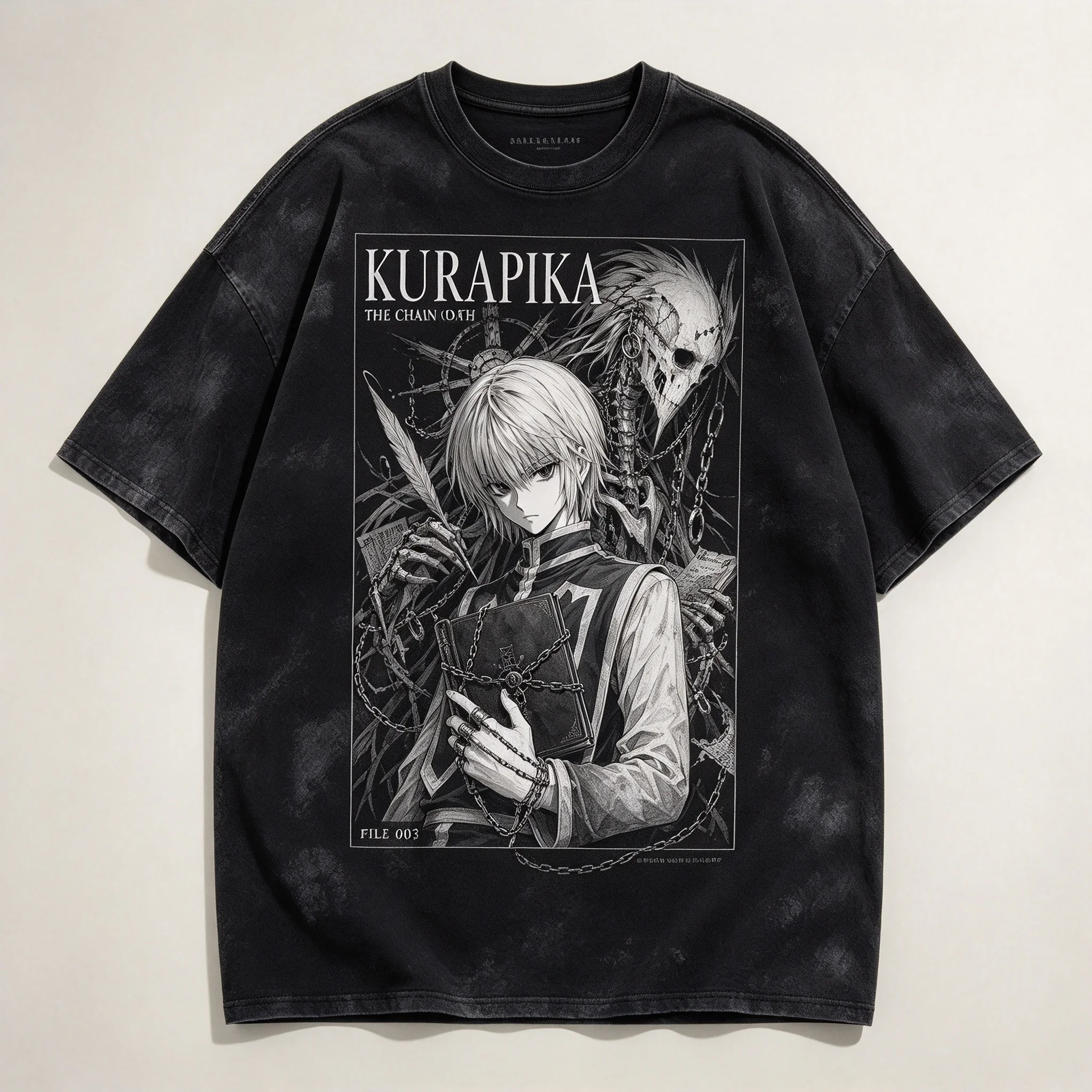Hunter X Hunter Vintage Washed T-shirt Unisex 100% Cotton Graphic Print Short Sleeve Casual Tee Multiple Patterns