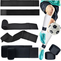 1Pair Anti-Slip Soccer Shin Straps Holders Football Socks Shin Fixed Straps for Sports Kicking Ball Running Cycling Youth Adults