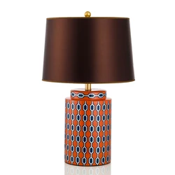 European Pastoral Fashion Ceramic Table Lamp Modern Art Study Living Room Bedroom Bedside Lamp Desk Led Home Decorative Lights