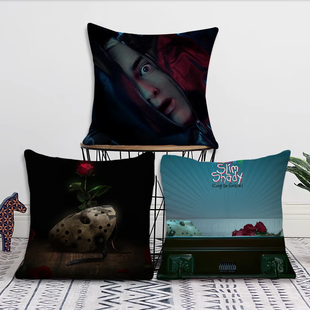 Singer E-Eminems The D-Death Of Slim S-Shady Pillow Case Square Cushion Room Bedroom Headboard Sofa Living Backrest Accessories