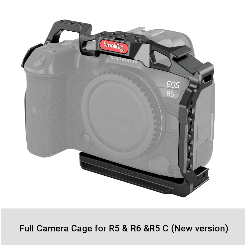 SmallRig R5 / R6 / R5 C Camera Cage voor Canon EOS R5 / R6 / R5 C voor DSLR met Cold Shoes voor filmopnames en video-opnames -2982B