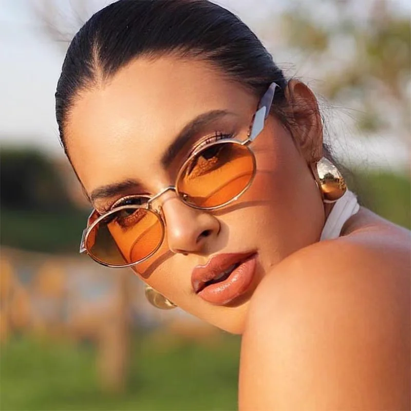 Luxury Brand Designer Sunglasses Retro Oval Small Frame Women\'s Sunglasses Women\'s Vacation Beach Party Fashion Sunglasses UV400