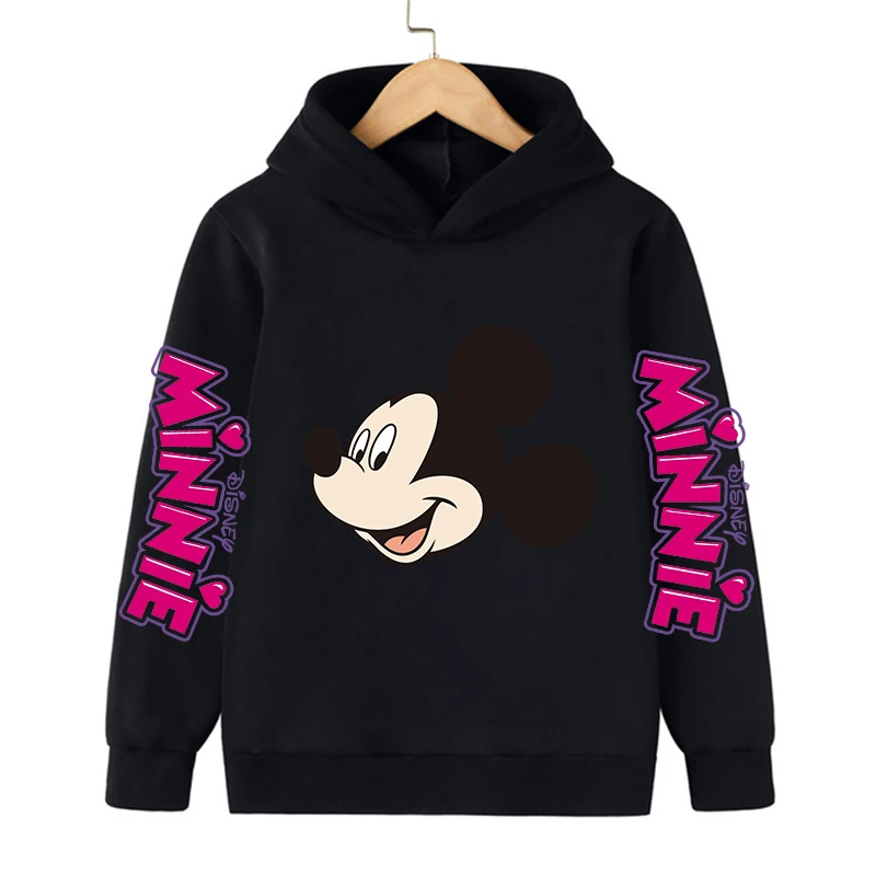 kawaii Cartoon Manga Anime Mickey Minnie Disney Mouse Hoodie Children Clothes Kid Girl Boy Sweatshirt Hoody Baby Top