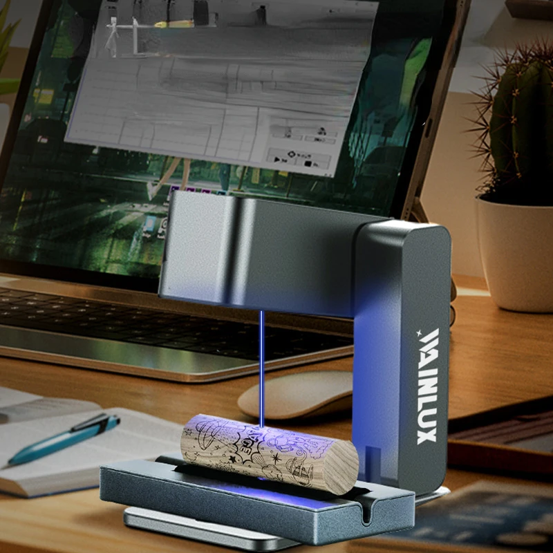 10 واط آلة النقش والقطع بالليزر الليزر لتقوم بها بنفسك ورقة سطح المكتب المعدني التلقائي بالكامل آلة الحفر بالليزر الصغيرة المحمولة