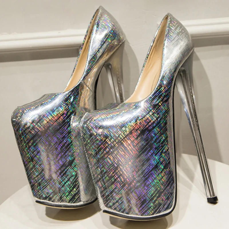 Women Pumps Ultra High Heeled 22CM Nightclub Party Shoes Woman Thin Heels Custom Summer Sexy Women Shoes Large Size 43 WSH3518