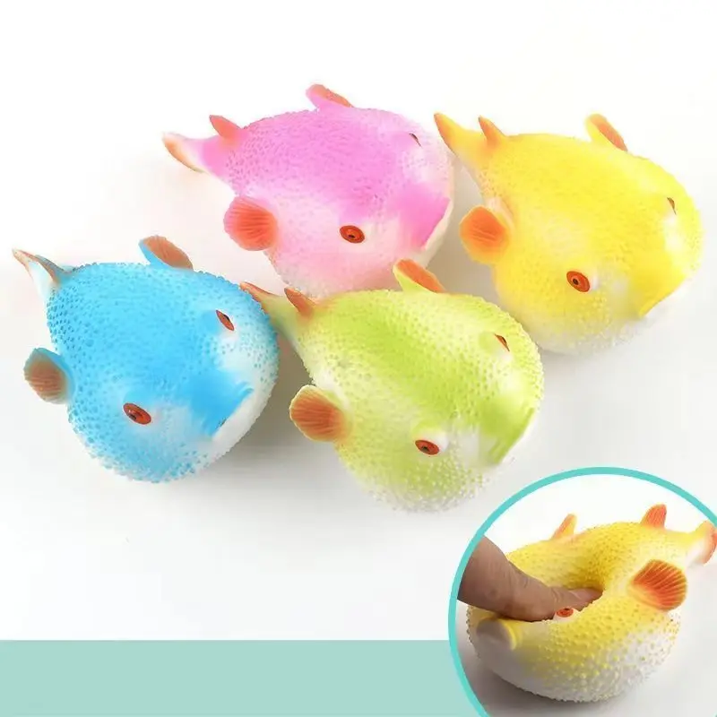 Funny Globefish Squeeze Toy Relieves Stress Cute Pop Toy Anti-stress Vent Slow Rebound Decompression Artificial Fish Doll Gifts