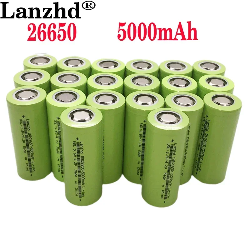 

5-20PCS 26650 li batteries 25A 3.7V 26650 lithium battery 3.7V 5000mAh rechargeable battery suitable For Flashligh car battery