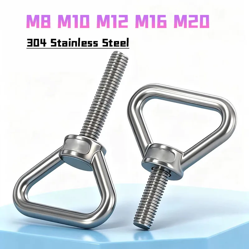 Triangular Lifting Ring Screws 304 Stainless Steel  M8 M10 M12 M16 M20 Eyebolt Round Lifting Eye Bolts Ring Hook Screws