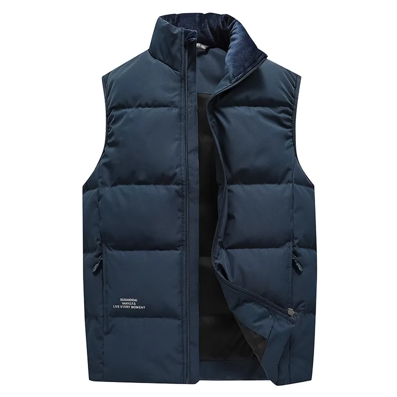 White Duck Down Vest for Men L to 8XL Solid Fashion Boutique Wind Proof Warm Keeping Large Size Wholesale on Hot.