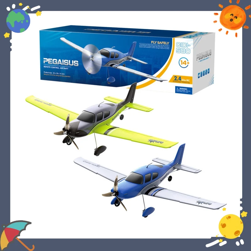 

Qidi580 SR22 RC Airplane Remote Control Four Channel Fixed Wing Glider Brushless Motor Model EVA Foam Material for Boys Toy