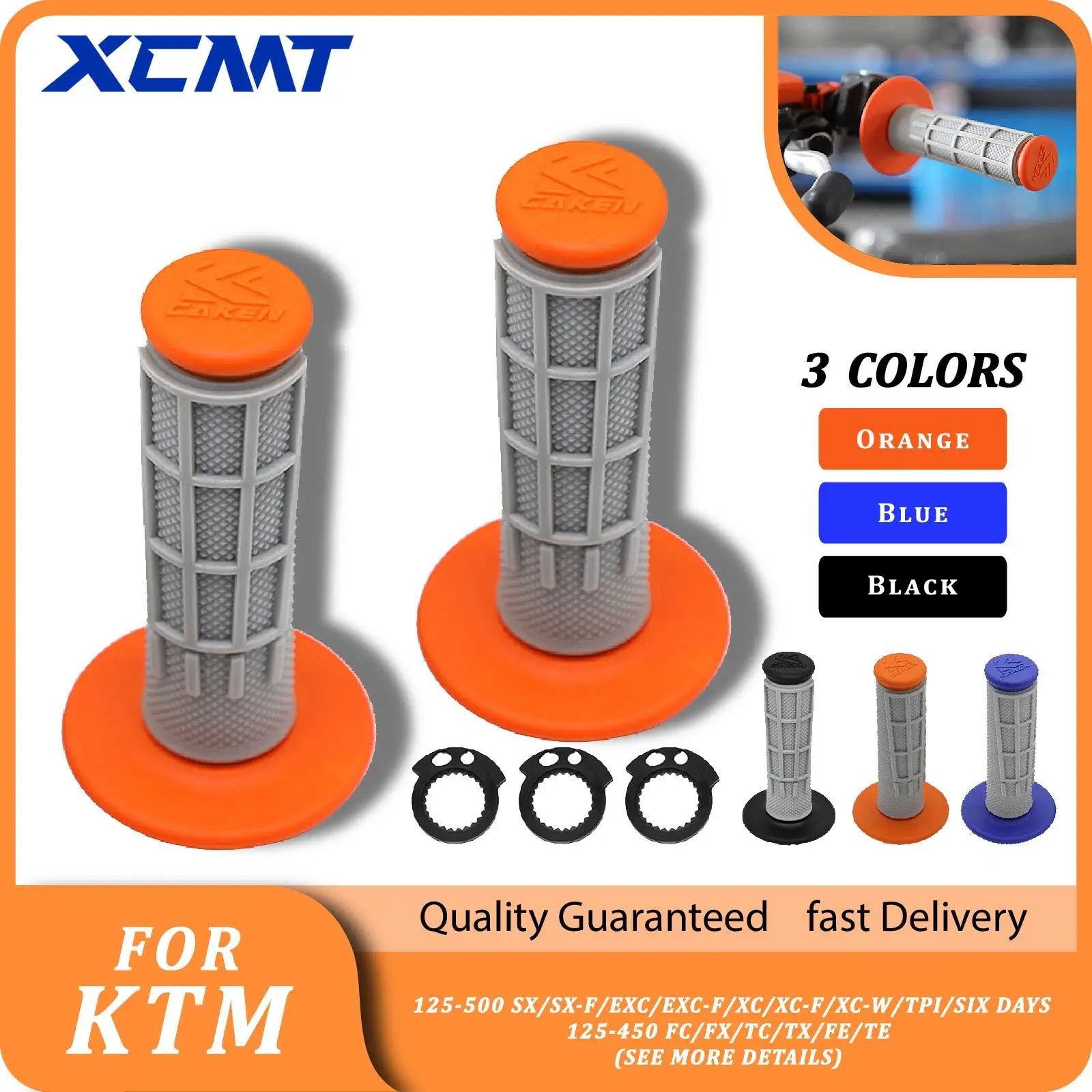 

Motorcycle NEW Handlebar Lock-on Grips For KTM SX SX-F EXC EXC-F XC XC-F XC-W TPI SIX DAYS 125-500 2008-2020 Enduro Dirt Bike