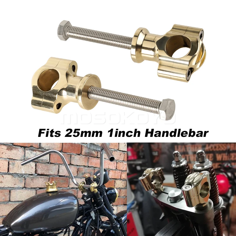 

Universal Handlebar Risers Clamp Motorcycle 25mm Handle Bar Mounting For Harley Dyna Sportster Softail Fat Street Bob Low Rider