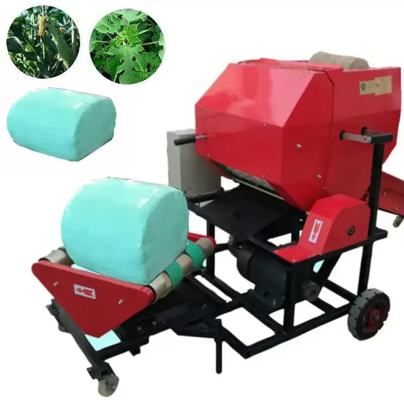 2026 CE Factory Manufacture Hay Straw Corn Silage Round Baler and Wrapper Machine for Agricultural Use Forage Silage Baler