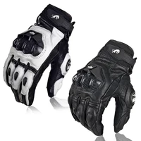 Furygan AFS 6 guantes de motocicleta guantes cortos de protección contra caídas de fibra de carbono guantes de montar transpirables usables de cuero