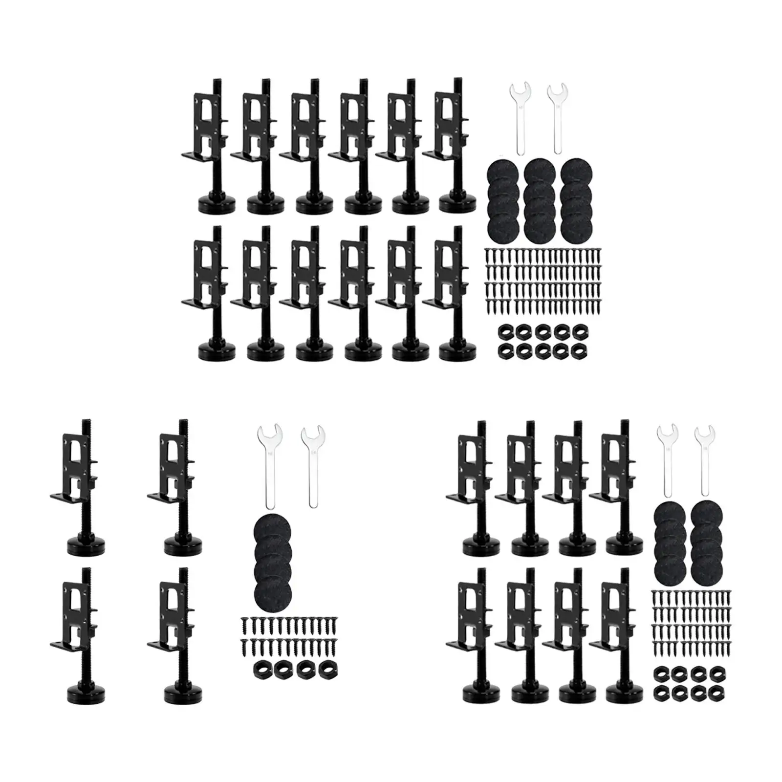 

Adjustable Leveling Feet, Furniture Levelers, Portable Simple Leg Levelers with Screws Lock Nuts and Wrench