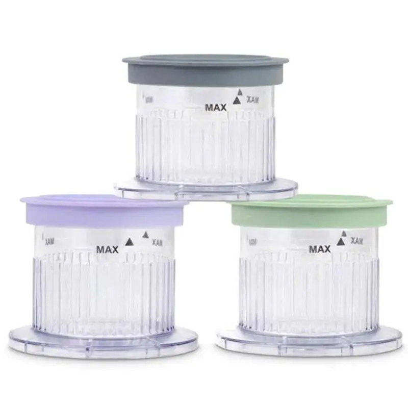 A65T-Ice Cream Maker Dessert Cups 3PCS Ice Cream Replacement Spare Parts Ice Cream Storage Container Cream Storage Cup