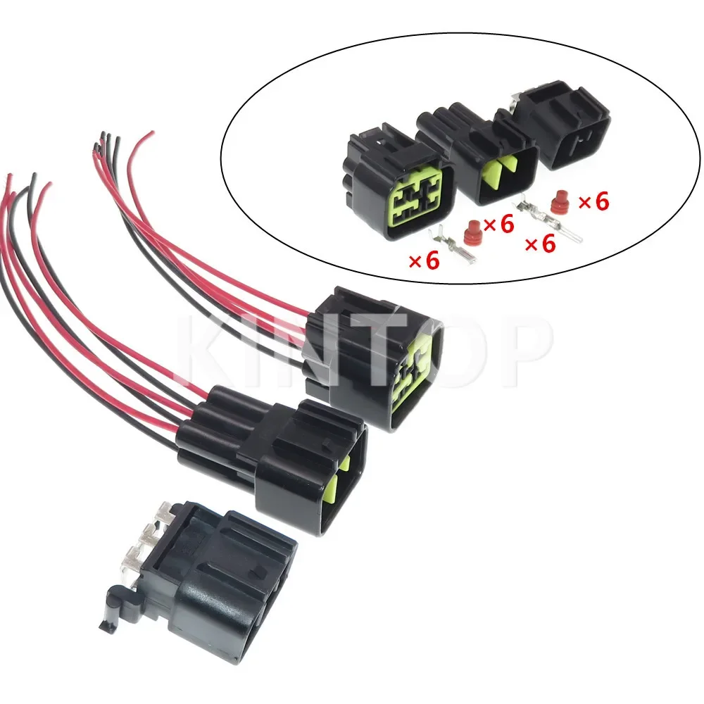 1 Set 6 Pins Car High-voltage Ignition Coil Plug FW-C-6M-B FW-C-6F-B Auto Waterproof Cable Socket AC Assembly For Ford Mondeo