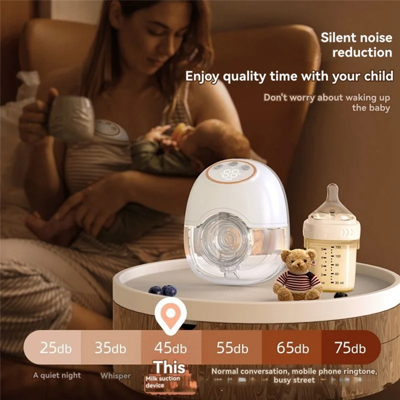 A74G-مجمع حليب مضخة الثدي بدون استخدام اليدين وخفيف الوزن ومنخفض الضوضاء يمكن ارتداؤها - 12 مستوى شفط