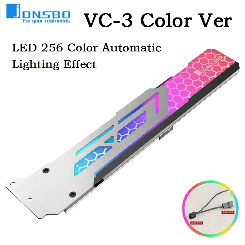 Jonsbo VC-3 Graphics Card Color Version Luminated  Bracket LED Automatic Lights Transformation